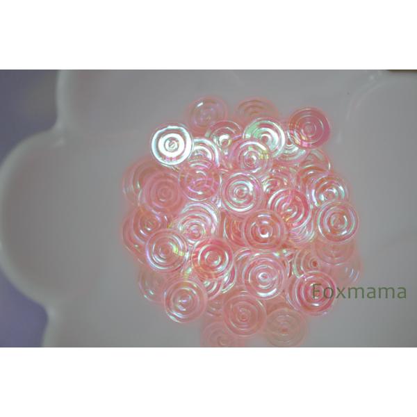 スパンコール 約100枚(約2g) 丸 8mm オーロラ半透明ピンク (SCC08APKJJHS)