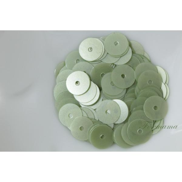 スパンコール 8mm 約140枚(約2.5g) 平丸 マット 抹茶緑 (SCC08MMMSJHR)