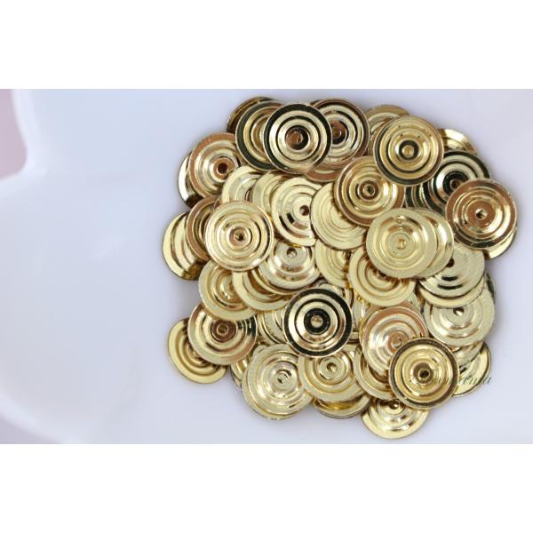 スパンコール 約110枚(約2g) 丸 8mm メタル金色(SCC08TGLJL01)