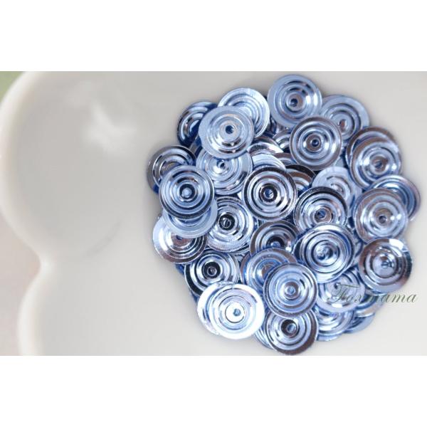 スパンコール 約110枚(約2g) 丸 8mm メタリック 水色 (SCC08TWTJJ00)
