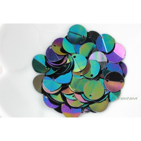 スパンコール 10mm 約90枚(約2.5g) 丸 トップホール 中折れ オーロラ 玉虫色 (SCC...