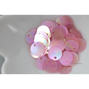 スパンコール 約70枚(約2g) トップホール 丸 10mm オーロラピンク(SCC10APKJLTH)