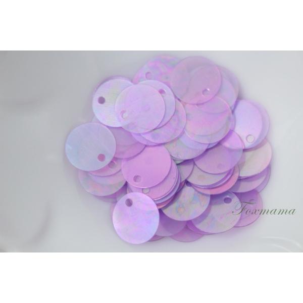 スパンコール 10mm 約90枚(約2.5g) 丸 トップホール オーロラ 紫 (SCC10APPS...