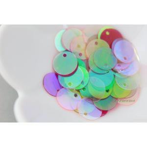 スパンコール 約70枚(約2g) トップホール 丸 10mm 半透明