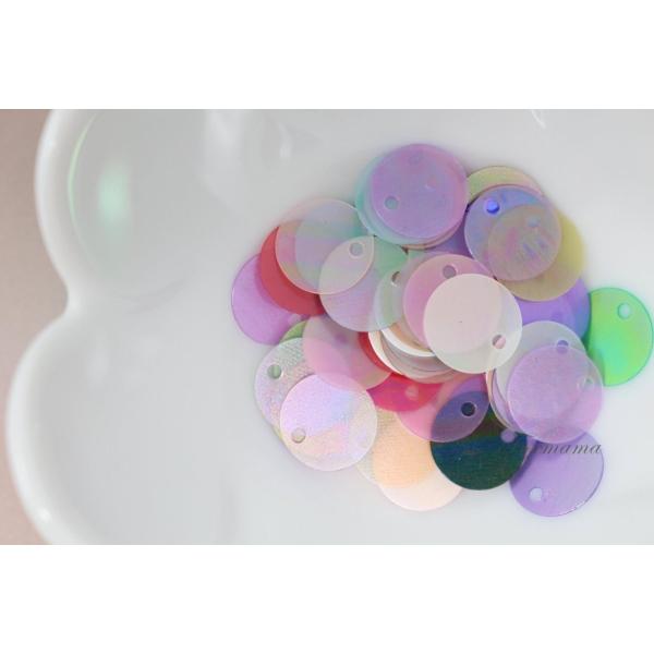 スパンコール 約70枚(約2g) トップホール 丸 10mm マット 混色(SCC10MMXJQTH...
