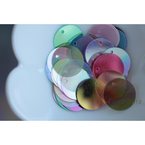 スパンコール 15mm 約45枚(約3g) 丸 トップホール オーロラ 混色 (SCC15AMXEJ...