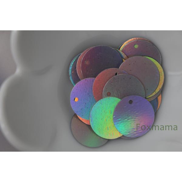 スパンコール 丸 トップホール 15mm 約35枚(約3g) オーロラ銀色 (SCC15ASVEJT...