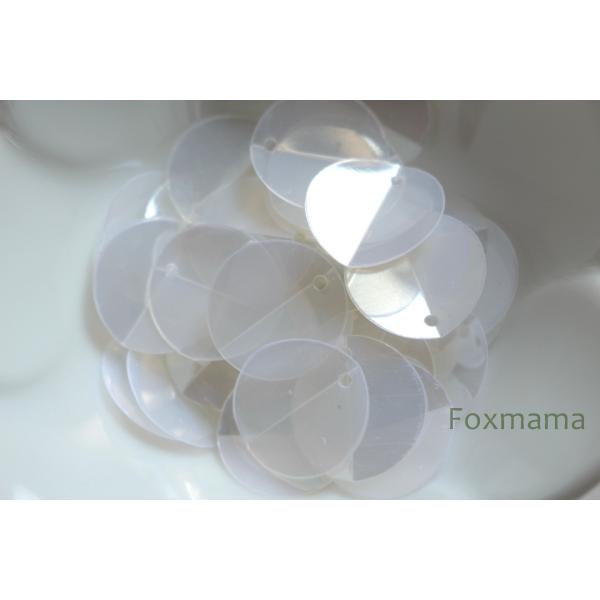 スパンコール 15mm 約45枚(約3g) 丸 折れ トップホール 半透明 キナリ (SCC15BK...