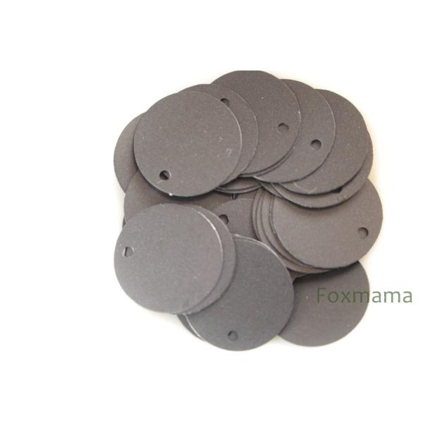 スパンコール 16mm 約38枚(約3g) 丸 トップホール マット 黒 (SCC16MBKHHTH...