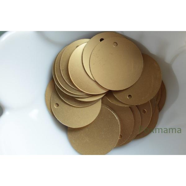 [訳あり]スパンコール 約19mm 約28枚(約3g) 丸 トップホール マット 金色  (SCC1...