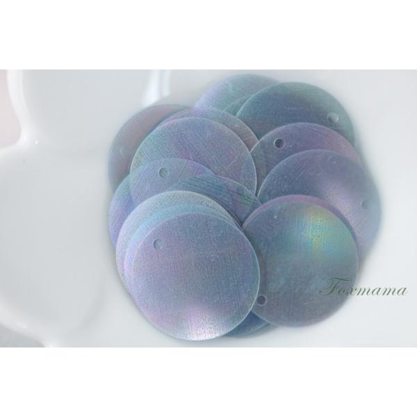 スパンコール 20mm 約28枚(約3g) 丸 トップホール オーロラ 青グレー (SCC20ABH...