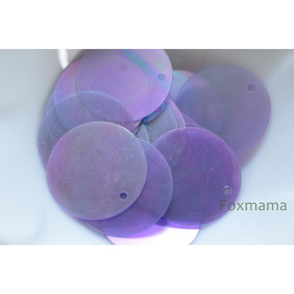 スパンコール 20mm 約28枚(約3g) 丸 トップホール オーロラ 紫 (SCC20APPWST...