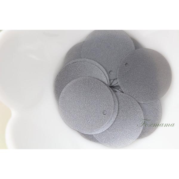 スパンコール 約25枚(約3g) 丸 20mm トップホール ダークグレー 灰 (SCC20MGYJ...