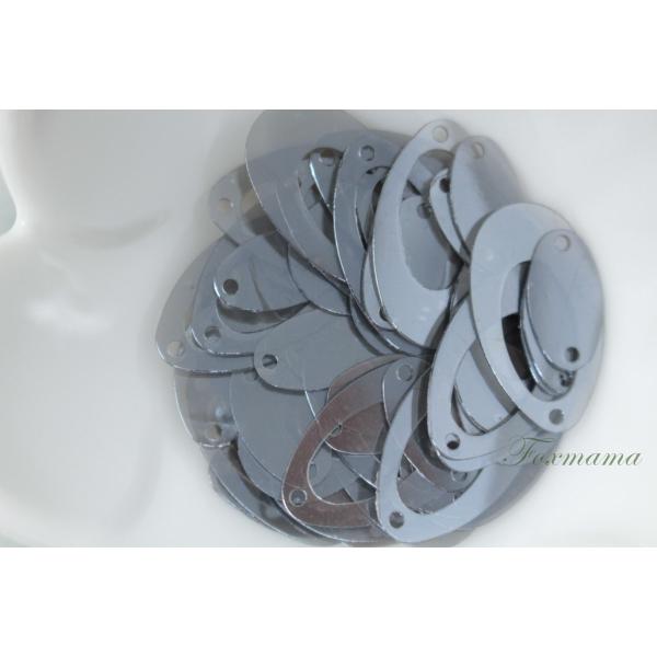 スパンコール 22mm 約3g 雫と楕円 シャイニーグレー (SDP22SGYSH2S)