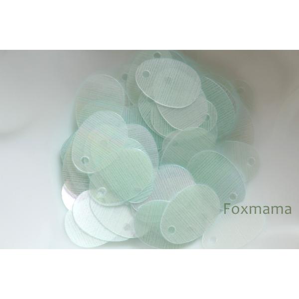 スパンコール 約13x9mm 約55枚(約2g) たまご形 トップホール オーロラ ミント (SEG...