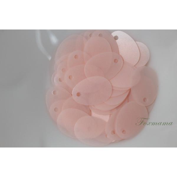 スパンコール 13mm 約60枚(約2g) たまご形 トップホール マット 薄ピンク (SEG13M...