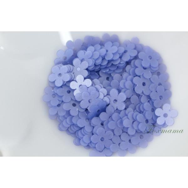 スパンコール 7mm 約200枚(約2g) ５枚花びら 平 マット 青紫 (SF507MBPHYHR...