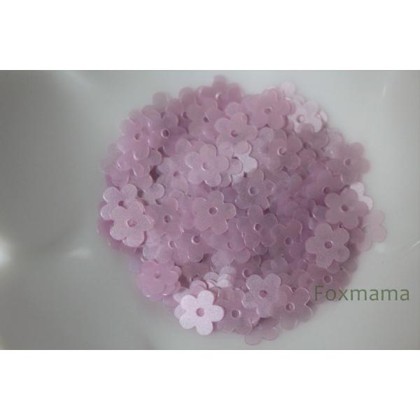 スパンコール 7mm 約200枚(約2g) 5枚花びら マット 薄紫 (SF507MFMHH01)