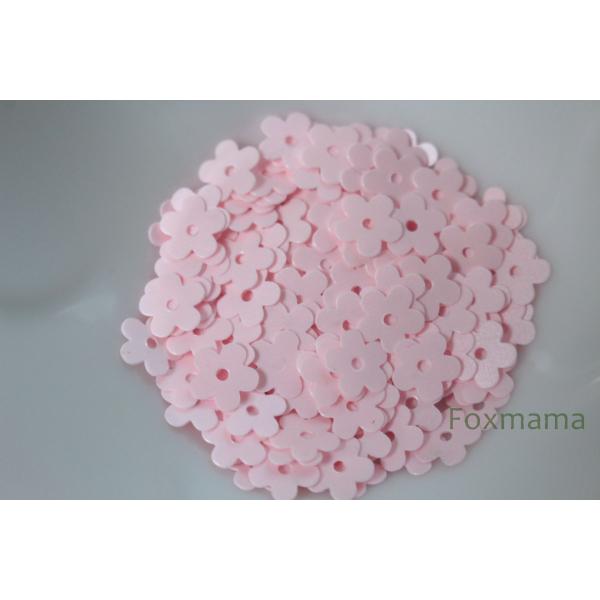 スパンコール 7mm 約200枚(約2g) 5枚花びら マット 薄ピンク (SF507MFPHH01...