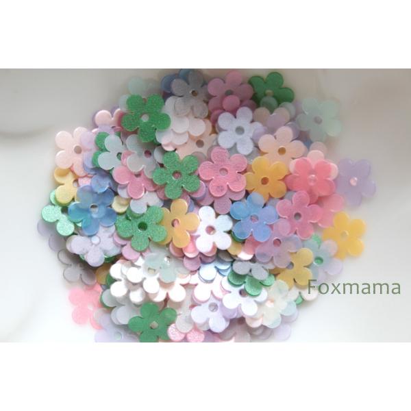 スパンコール 7mm 約200枚(約2g) 5枚花びら マット 混色 ミックス (SF507MMXH...