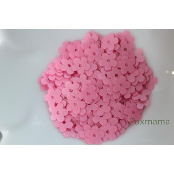 スパンコール 7mm 約200枚(約2g) 5枚花びら マット 桃色 ピンク系 (SF507MPHH...