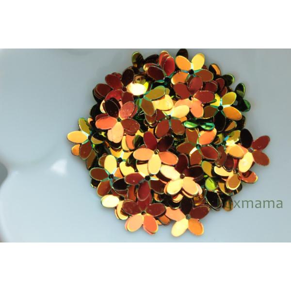スパンコール 10mm 約100枚(約2.5g) 5枚花びら オーロラ 玉虫色 (SF510AIRE...