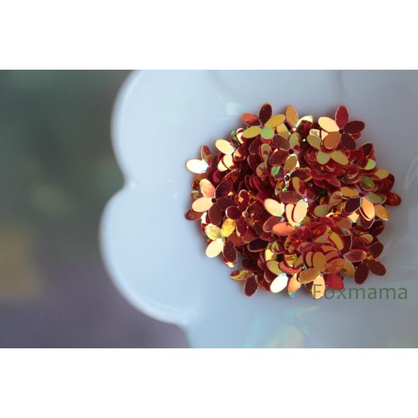 スパンコール 10mm 約100枚(約2.5g) 5枚花びら オーロラ赤 (SF510ARDEH00...