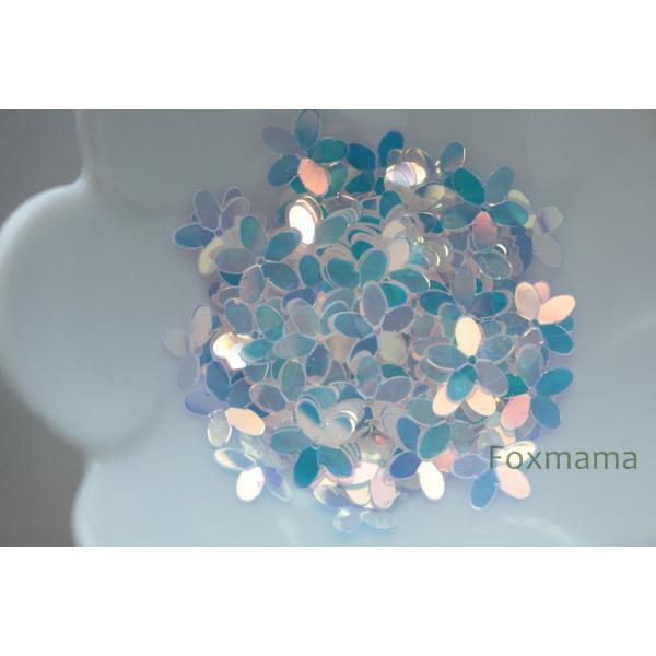 スパンコール 10mm 約100枚(約2.5g) 5枚花びら オーロラ 透明 (SF510ASKES...