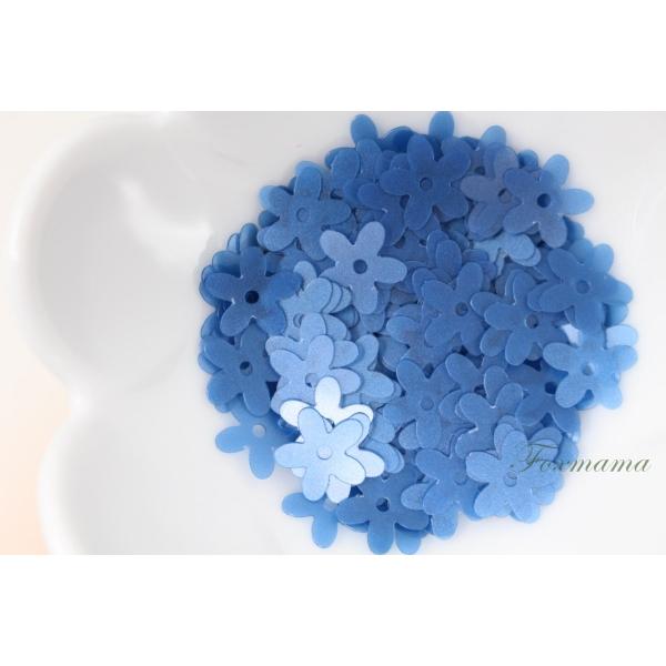 スパンコール 約180枚(約3g) 5枚花びら 平 10mm マットネイビー (SF510MNVSE...