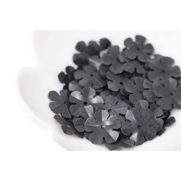 スパンコール 約3.8g分(約80枚) 5枚花びら14mm マット黒(SF514MBKBJ00)