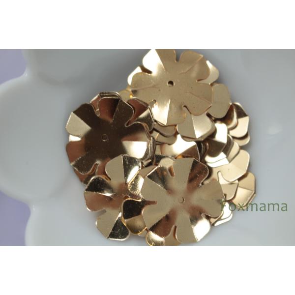 【セール品】スパンコール 20mm 約3g 5枚花びら メタリック 金色 ゴールド (SF520TG...
