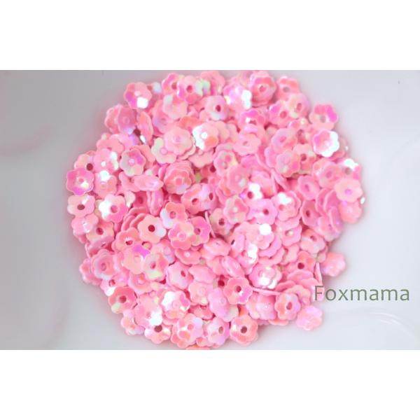 スパンコール 約450枚(約2.5g) 花カップ 4mm オーロラ ピンク (SFC04APKGA0...