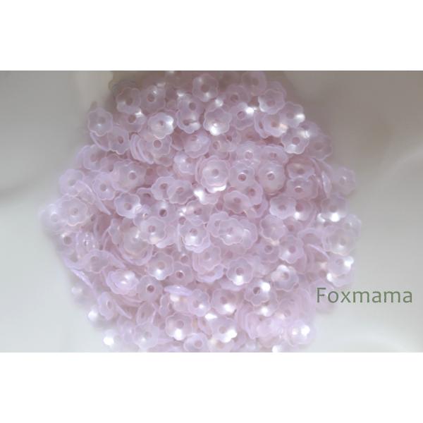 スパンコール 約640枚(約2.5g) 4mm 花カップ マット 薄紫 (SFC04MFMWW00)