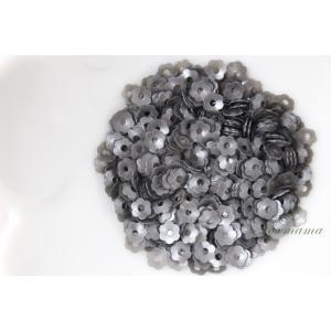 スパンコール 4mm 約580枚(約2.5g) 花カップ マット ダークグレー