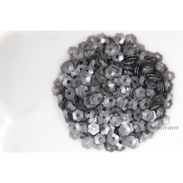 スパンコール 4mm 約580枚(約2.5g) 花カップ マット ダークグレー (SFC04MGYS...