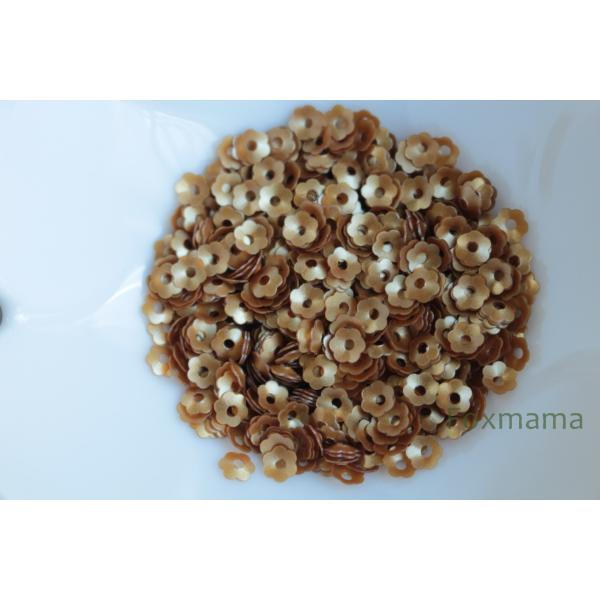 スパンコール 4mm 約640枚(約2.5g) 花カップ マット 黄土色 (SFC04MOCES00...