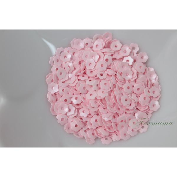 スパンコール 4mm 約680枚(約2.5g) 花カップ マット ピンク (SFC04MPKSA00...