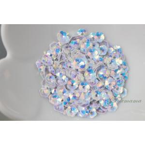 スパンコール 約340枚(約2.5g) 花カップ 5mm オーロラ 乳白色