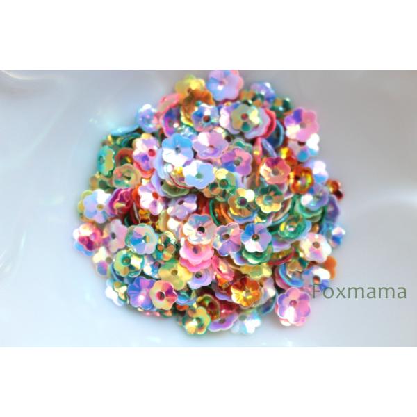 スパンコール 5mm 約340枚(約2.5g) 花カップ オーロラ 混色 (SFC05AMXWW00...