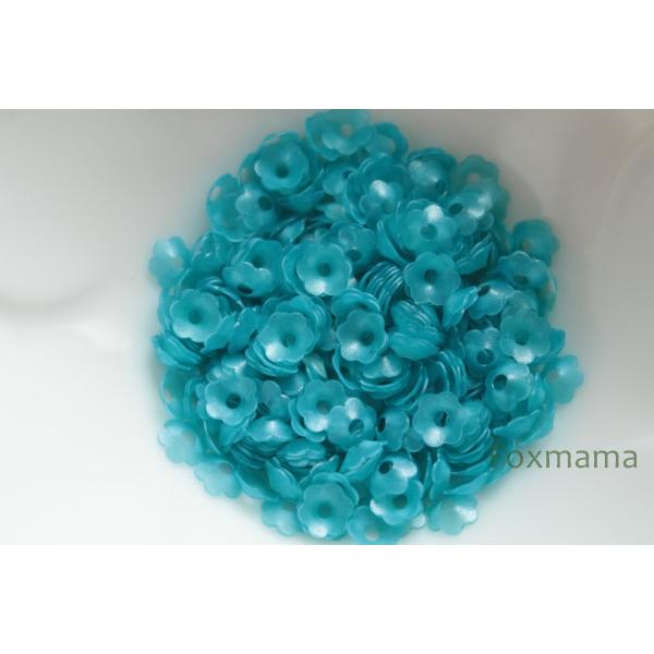 スパンコール 5mm 約340枚(約2.5g)  花カップ マット 青 (SFC05MBLHH00)