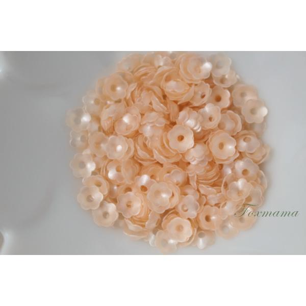 スパンコール 5mm 約340枚(約2.5g) 花カップ マット 薄オレンジ (SFC05MFOSH...