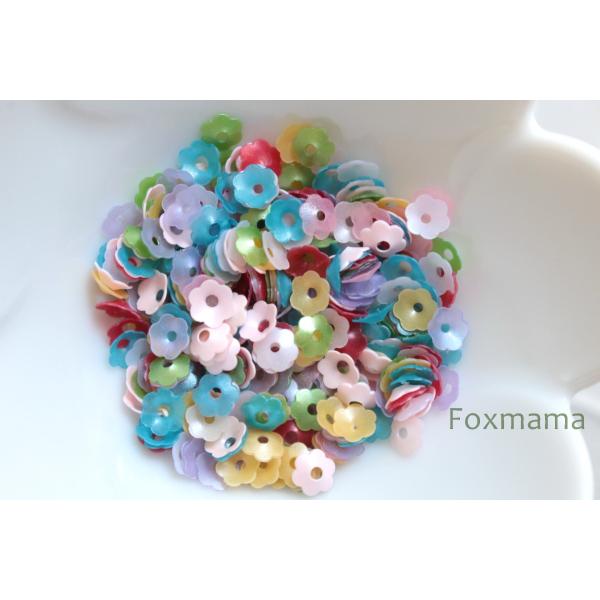 スパンコール 5mm 約340枚(約2.5g)  花カップ マット 混色 (SFC05MMXHH00...