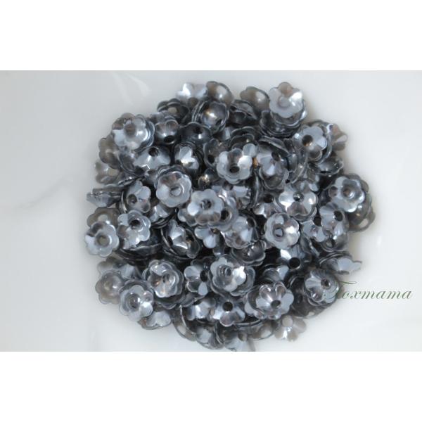 スパンコール 5mm 約340枚(約2.5g) 花カップ シャイニー グレー (SFC05SGYSH...
