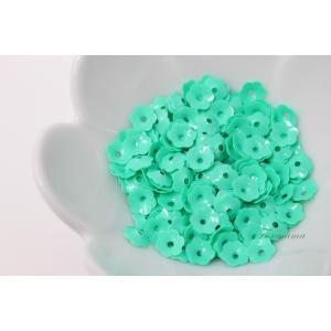 スパンコール 約260枚(約3.5g) 花カップ 7mm 緑 (SFC070GRBS00)