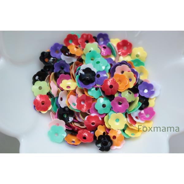 スパンコール 約300枚(約3.5g)花カップ 7mm 混色 (SFC070MXGA00)