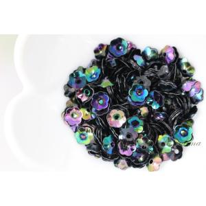 スパンコール 約300枚(約3.5g) 花カップ フラワー 7mm オーロラ