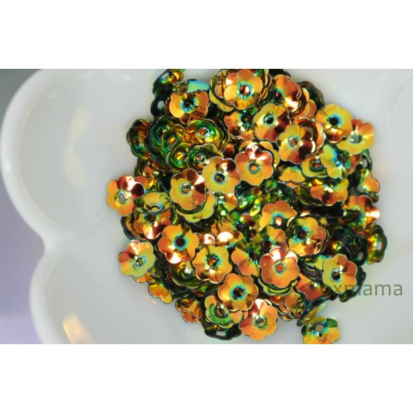 スパンコール 7mm 約250枚(約3.5g) 花カップオーロラ 玉虫色 (SFC07AIREJ00...
