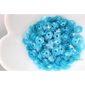 スパンコール 約300枚(約3.5g)花カップ 7mm 半透明青 (SFC07BBLJB00)