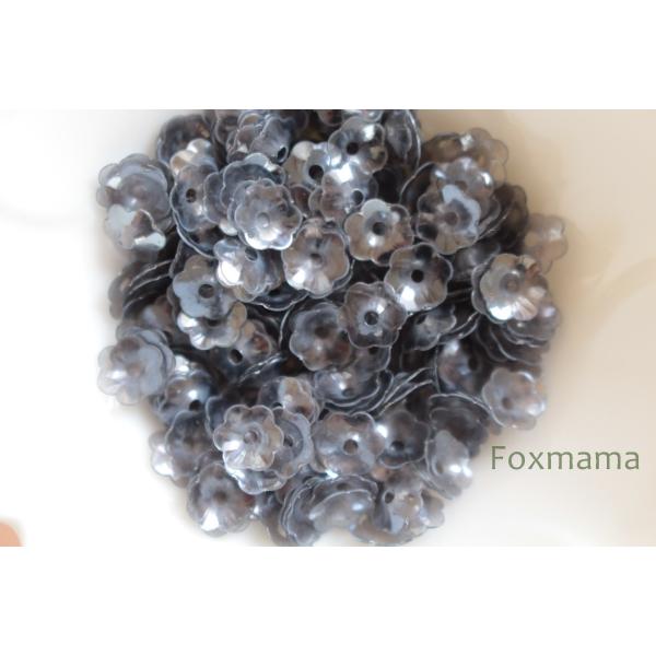 スパンコール 7mm 約300枚(約3.5g) 花カップ 半透明 暗い灰色 (SFC07BGYWS0...