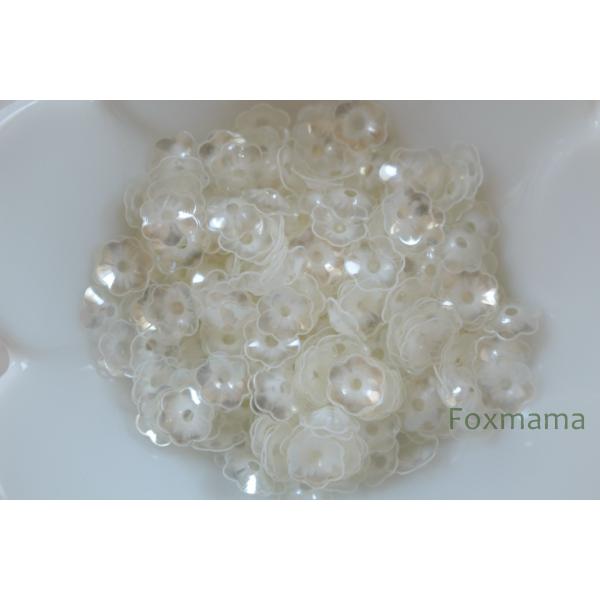 スパンコール 7mm 約300枚(約3.5g) 花カップ 半透明 キナリ (SFC07BKNEJ00...